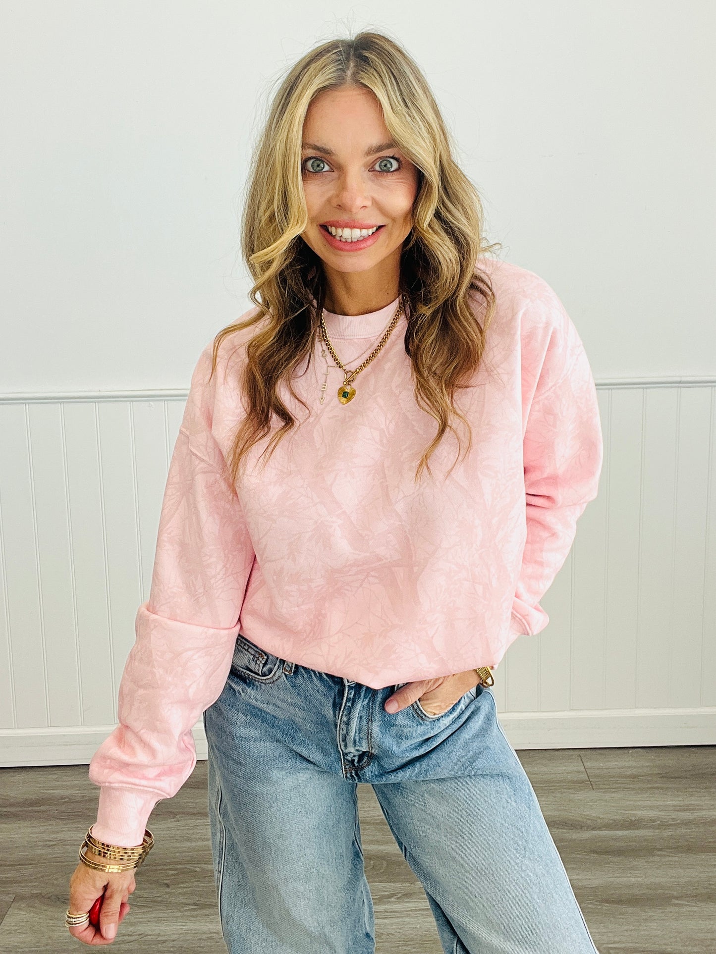 Fleece Monochromatic Camo Sweatshirt (Reg.)-2 Colors