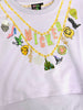 Queen Of Sparkles Licensed Lavender 'Wicked' Charm Necklace Sweatshirt (Reg. and Plus)