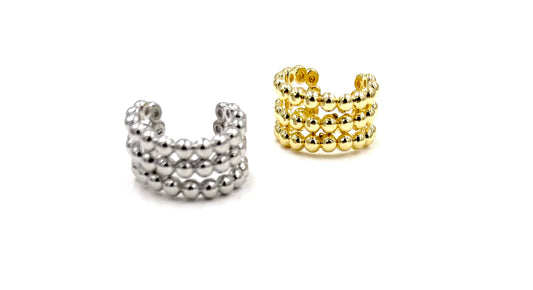 The Triple Dotted Earring Cuff - 2 Colors