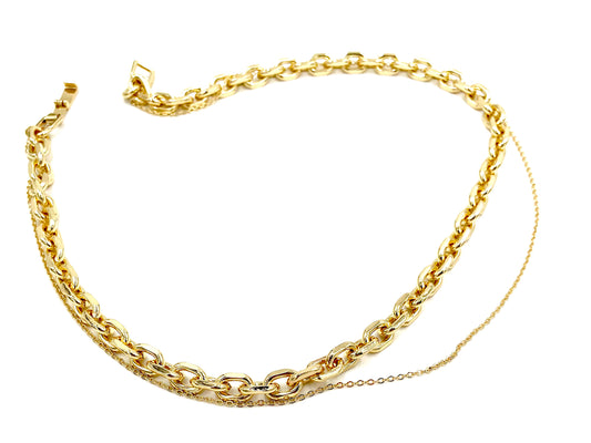 Gold Link Chain Mix Necklace