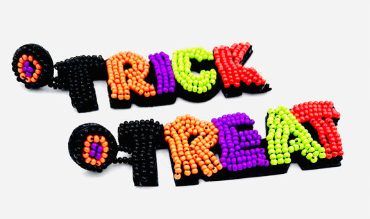 Trick or Treat Beaded Earrings