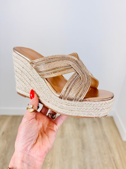 Rose Gold Look At My Glamour Wedge