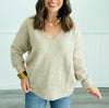 V-Neck Drop Shoulder Sweater (Reg. and Plus) - 4 Colors