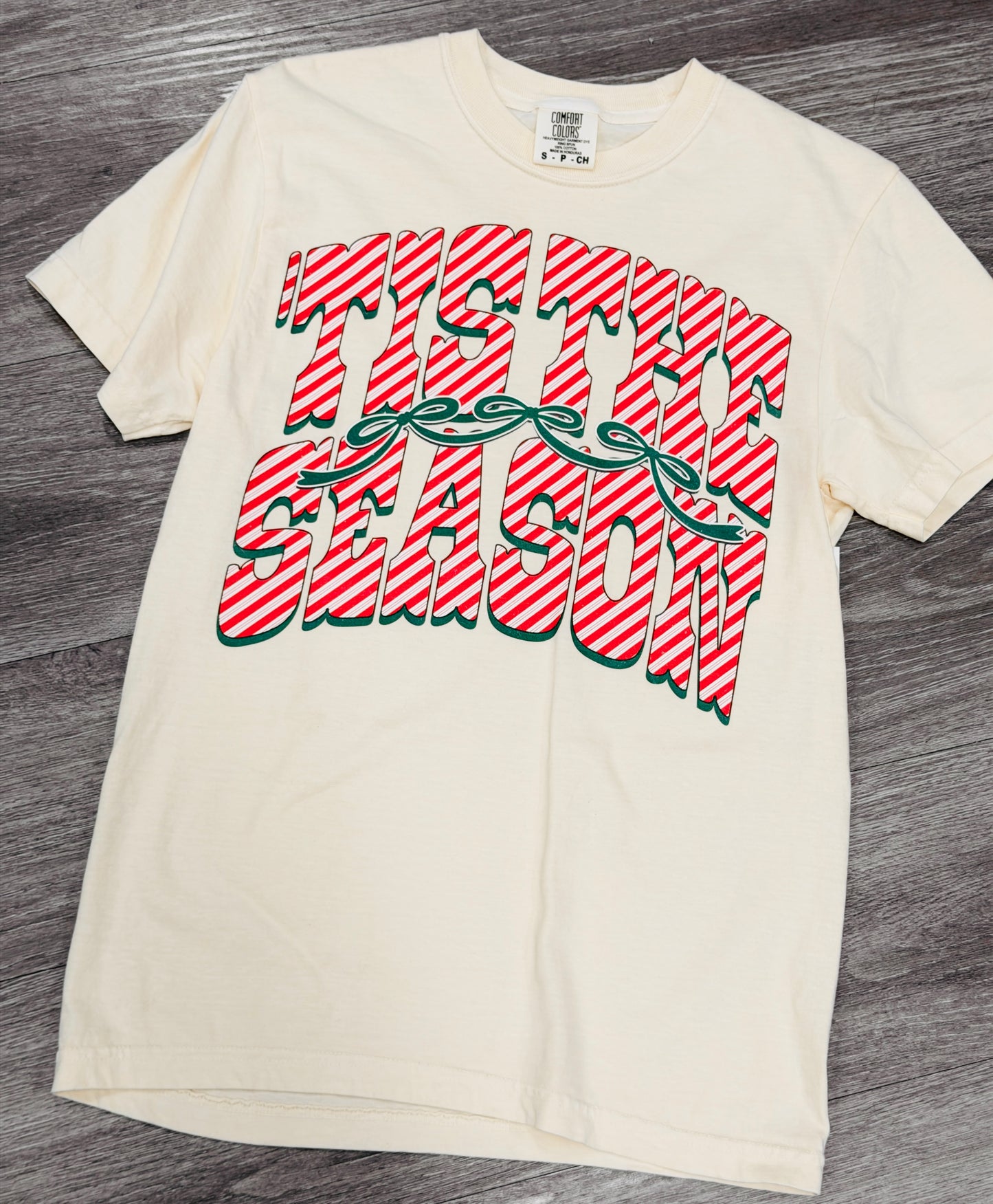 ’Tis the Season Candy Cane Striped Tee (Reg. and Plus)