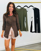 Split Waist Button Up Cardigan Top (Reg.) - 4 Colors