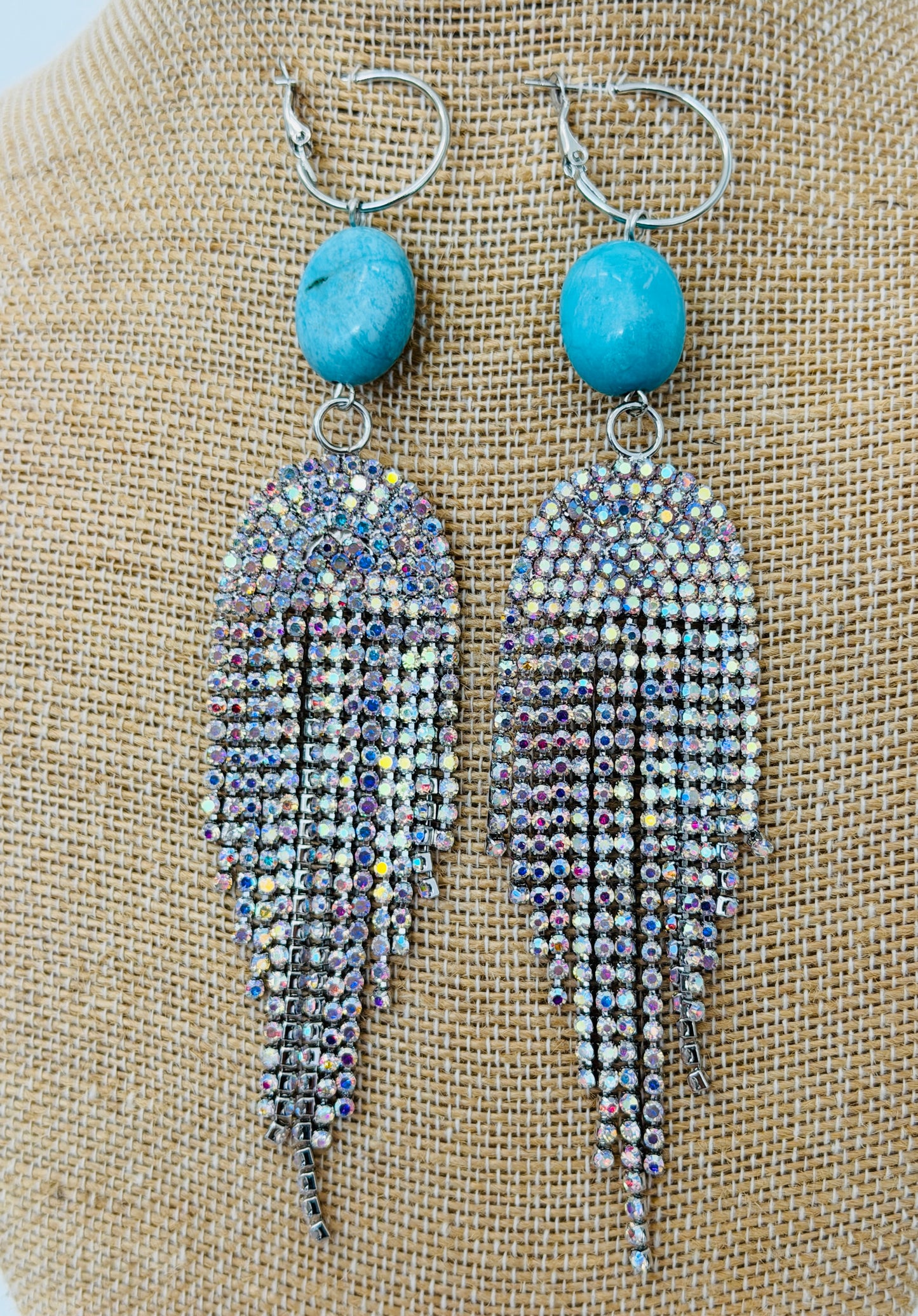 Gypsy South - Turquoise & Jewel Tassel Earrings