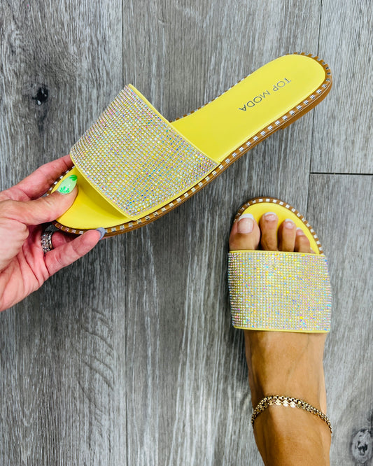 Yellow Shimmer In The Sun Sandals