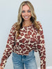 Rustic Leopard Print Button Up Cardigan (Reg.)