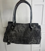 Vegan Suede Black Leopard Print Bag