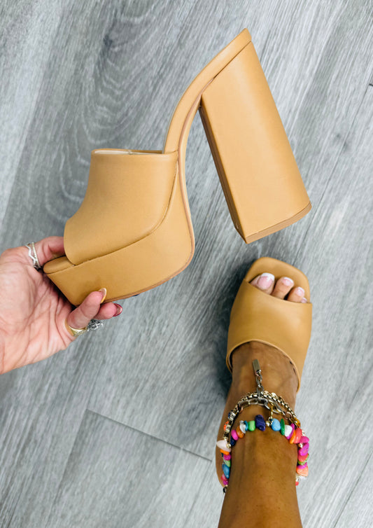 Camel Power Move Platform Heels