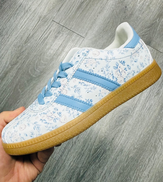 Blue Coquette Bloom Sneakers