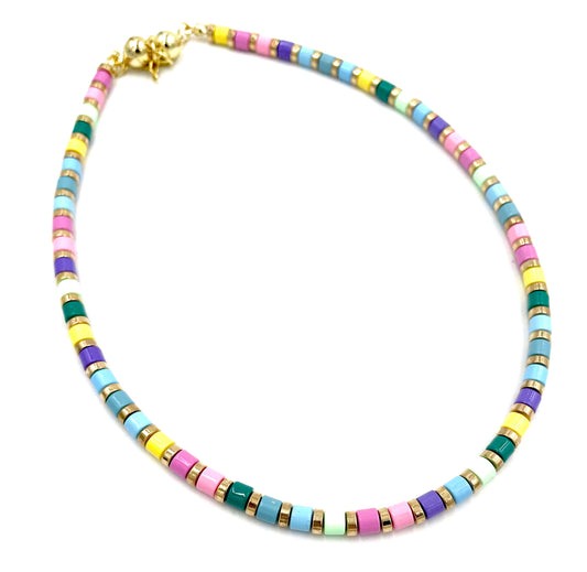 The Penny Pastel Beaded Necklace