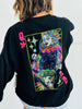 Queen Of Sparkles Black Rainbow Crown Sweatshirt (Reg. and Plus)