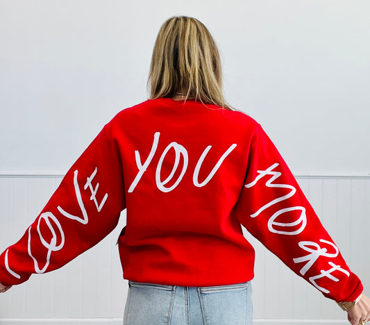 Red Love You Mean It Sweatshirt (Reg. and Plus)
