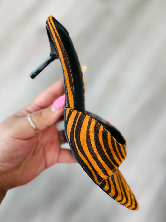 Tiger Print Mini Strut Kitten Heel
