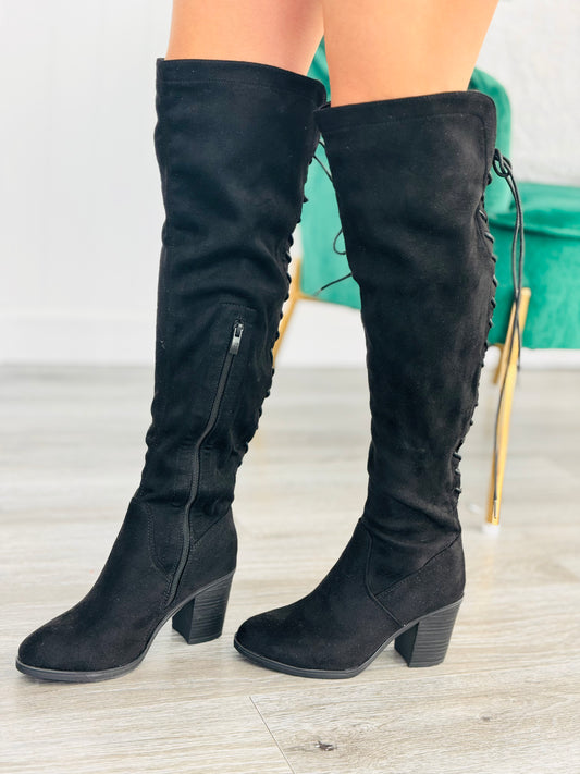 Black Celebrate Everyday Over The Knee Boots