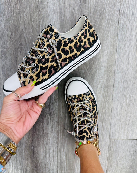 Leopard Sparkle On Sneakers