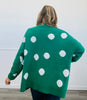 Polka Dot V-Neck Button Up Cardigan (Reg.) - 2 Colors