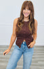 Ribbed Button Placket Sleeveless Top (Reg.)- 6 Colors