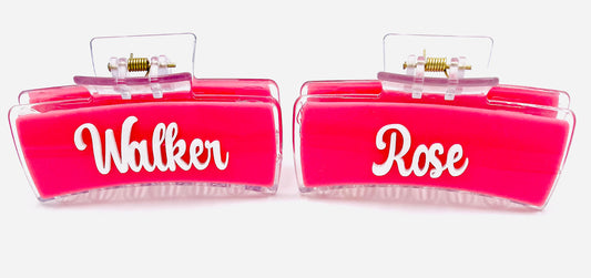 Pink Walker Rose Claw Clip