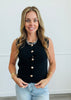 Essential Black 5-Button Vest (Reg.)