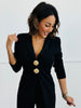 Black Gold Button Jumpsuit (Reg.)