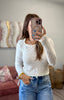 Lace Ruffle Neck Top (Reg.)-2 Colors