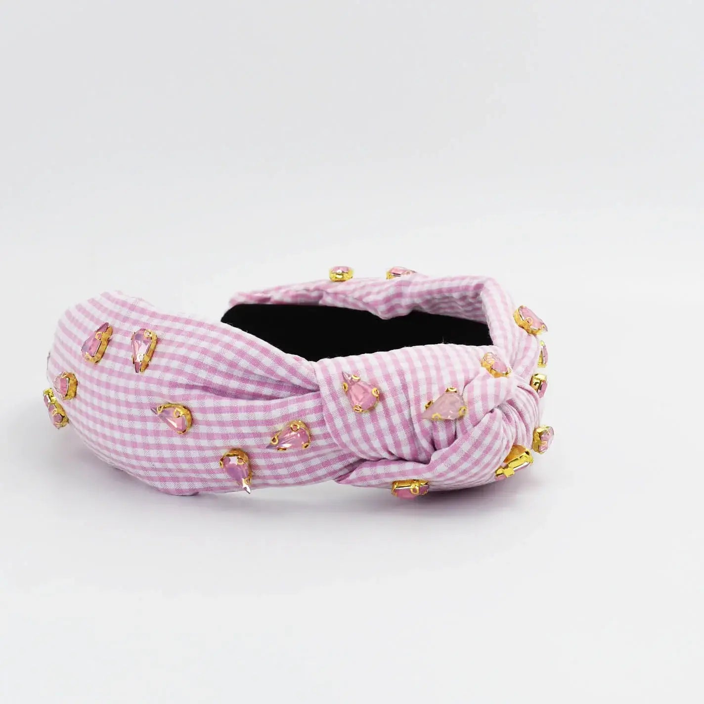 TJ - Girly Pink Plaid Headband