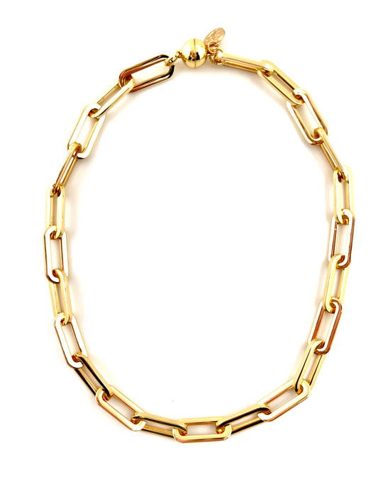 Karli Buxton - 18KT Gold 18" Filled Paperclip Chain