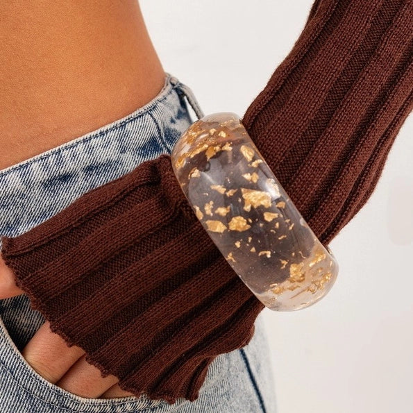 Chunky Gold Foil Bangle