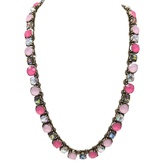 Gold Pink & Volcano Jewel Necklace