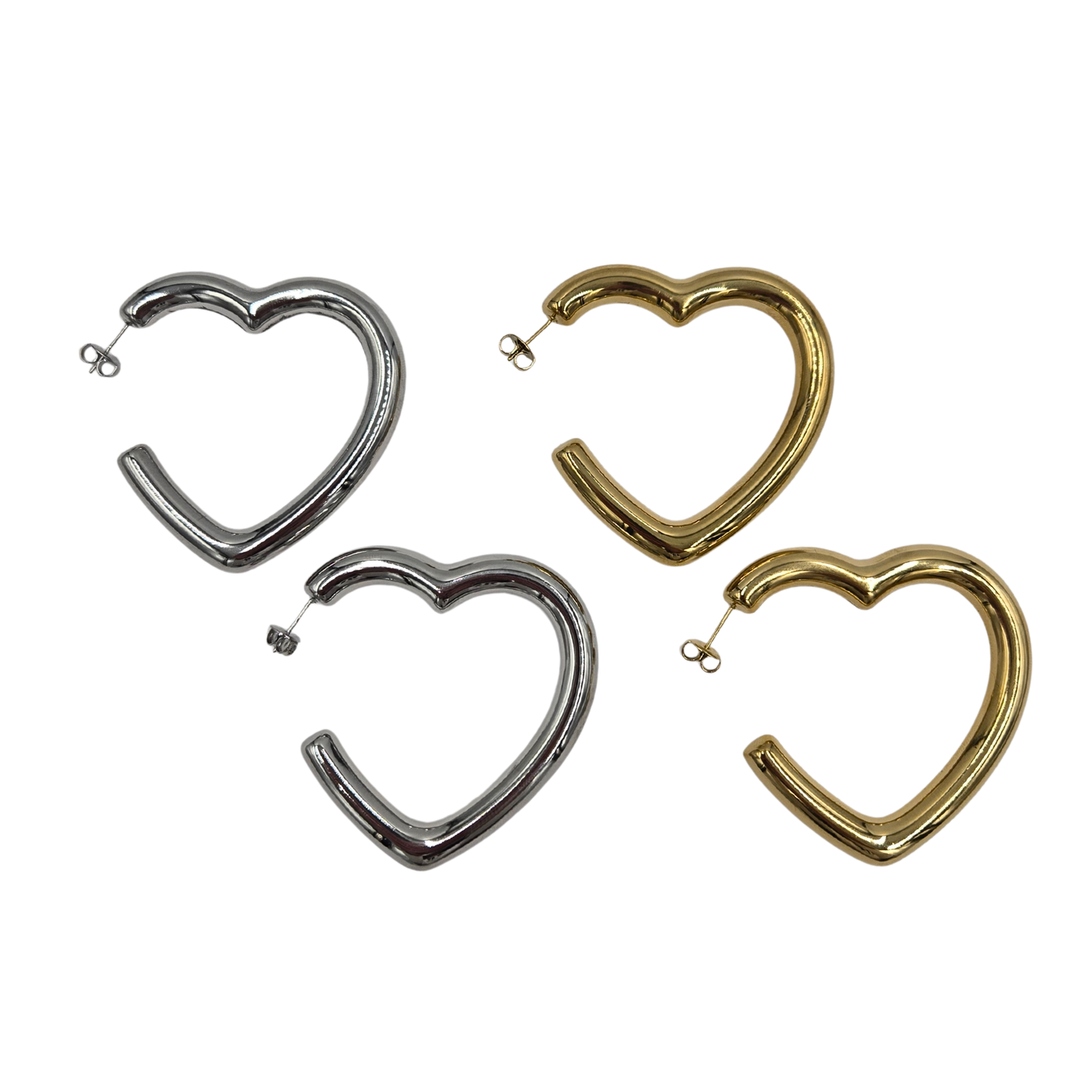Lauren Kenzie - Capri Heart Hoops (2 colors)