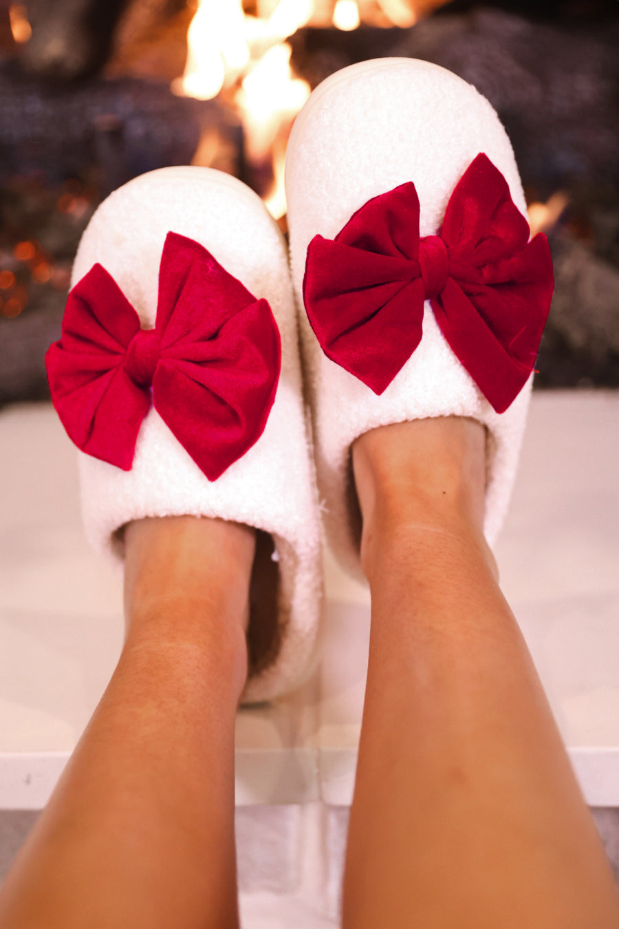 Cozy Bow Slippers- 3 Colors