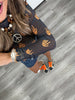 Orange Skeleton Peace Mesh Top (Reg. and Plus)