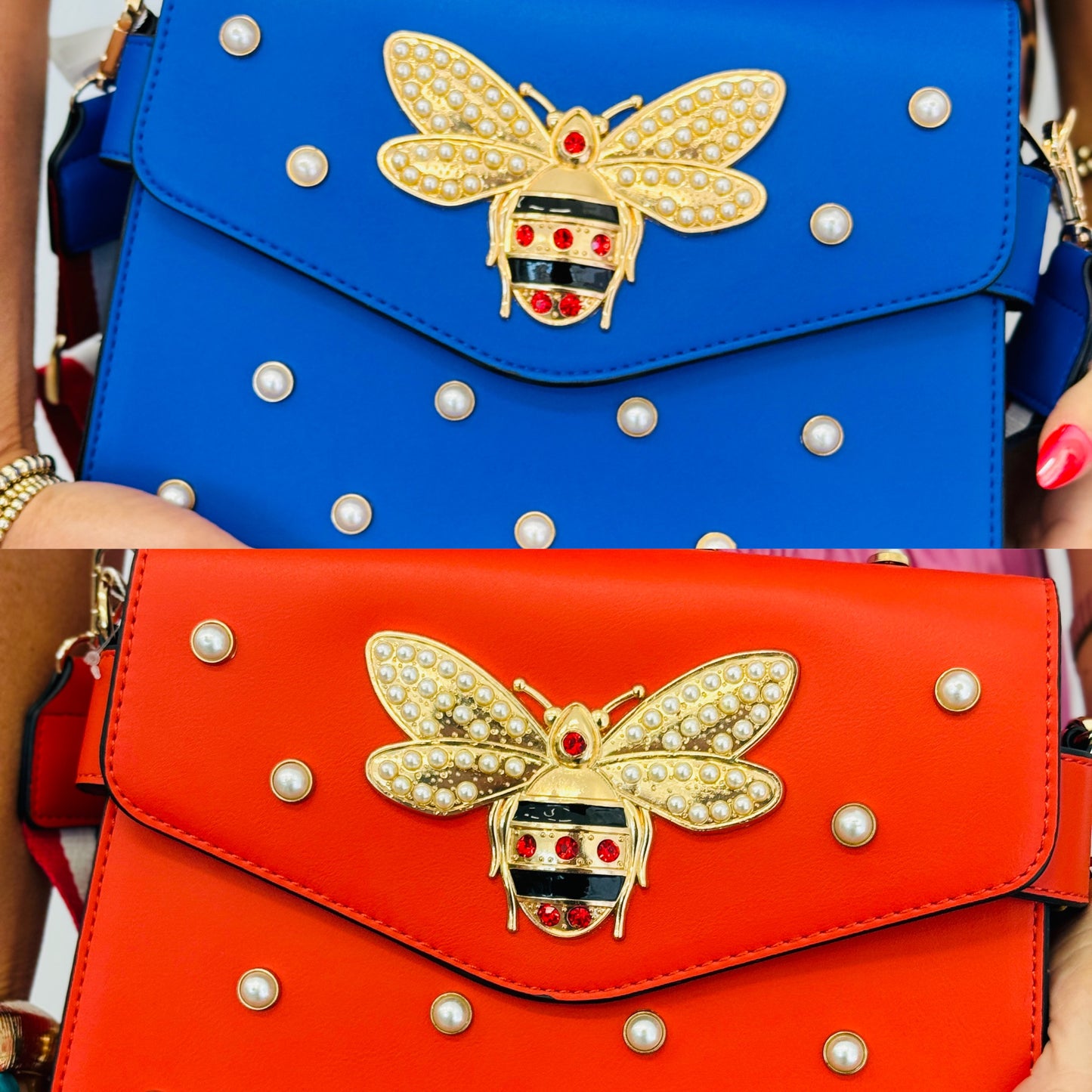 Jillian Jeweled Bee Crossbody (2 Colors)