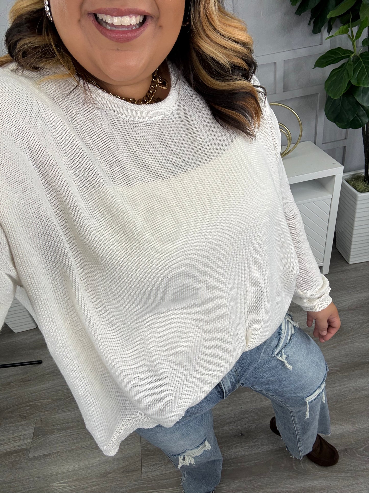 White I'll Be Me Top (Reg and Plus)