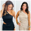 One Shoulder Ruched Knit Top (Reg.)-2 Colors