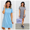 Mineral Washed Midi Dress (Reg. & Plus)- 2 Colors