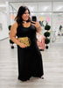 Black Solid Strappy Jumpsuit (Reg & Plus)