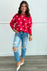 Red Heart Long Sleeve Sweater (Reg. & Plus)