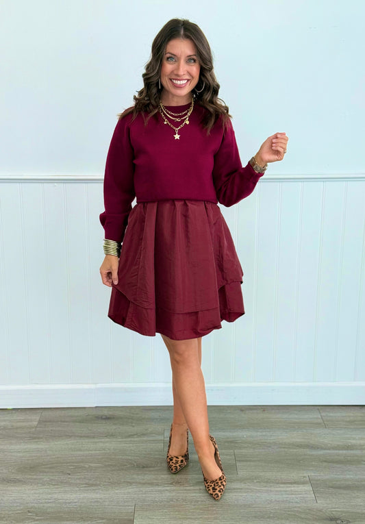 Burgundy Bliss Sweater Dress (Reg)