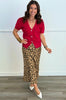 Satin Leopard Maxi Skirt (Reg)