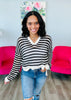 Striped Crochet Knit Sweater (Reg)-2 Colors