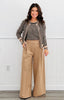 Taupe/Black Textured Stripe Cardigan Set (Reg.)