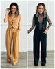 Suede Vest & Pants Set (Reg)-2 Colors