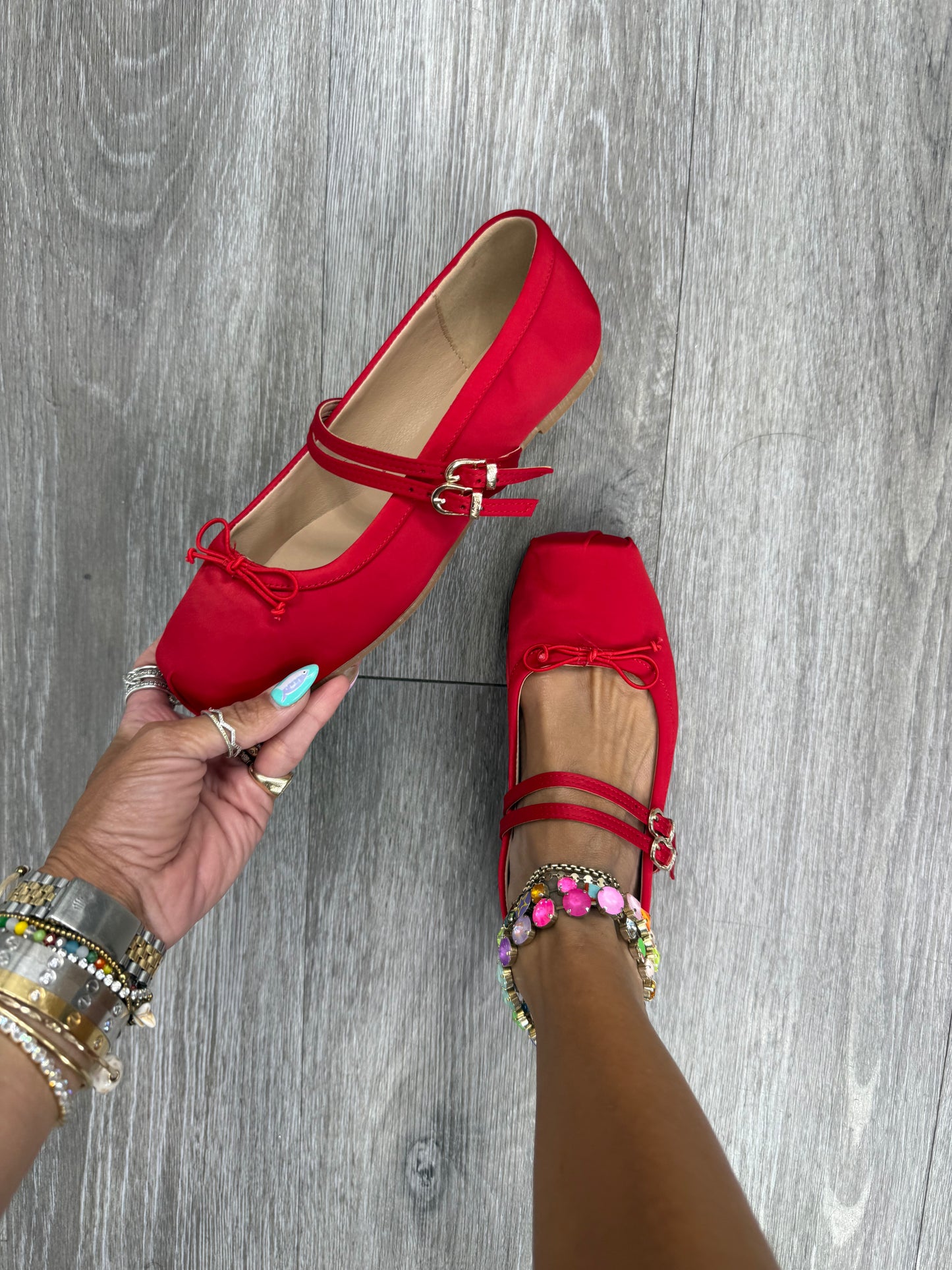 Red Standing Ovation Flats