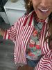 Red Striped Zip Up Shacket (Reg & Plus)