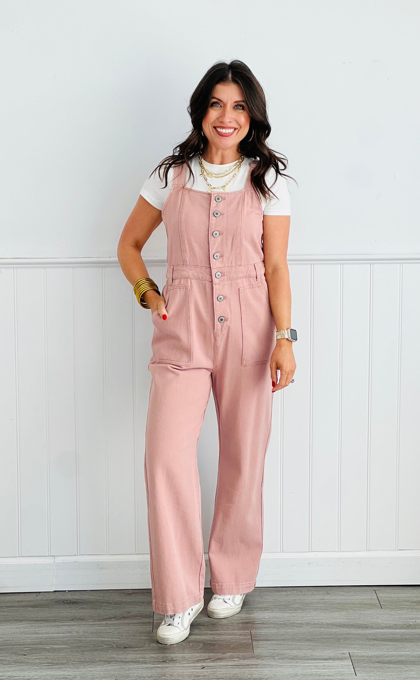 Mauve Denim Pocket Overalls (Reg.)