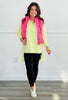 Pink Sleeveless Glossy Zip Closure Puffer Vest (Reg.)
