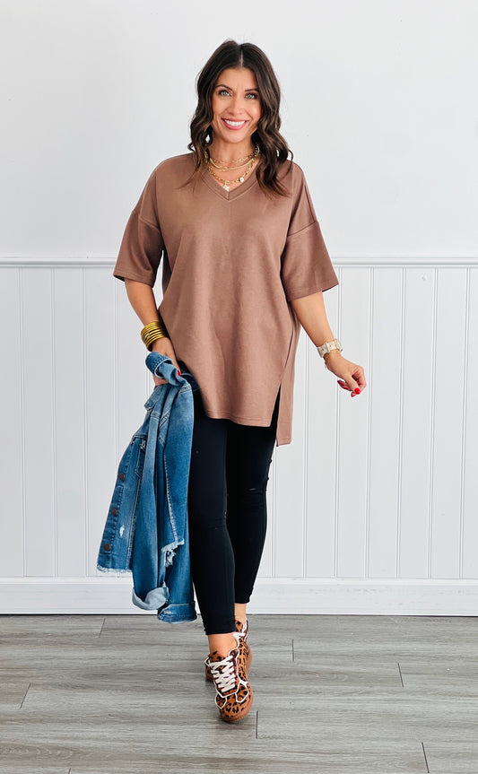 Chocolate Cody Luxe Tunic Top (Reg.)